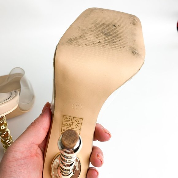 Superdown Braelyn nude square toe heel 8 - Picture 7 of 9